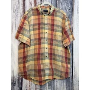 Men's Roundtree & Yorke Short Sleeve Button Down Shirt XL